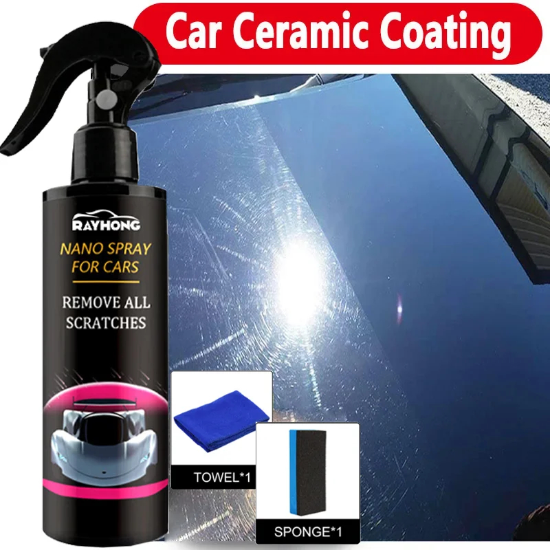 Car Wax Ceramic Coating - طلاء سيراميك للسيارات، رذاذ شمع كريستالي