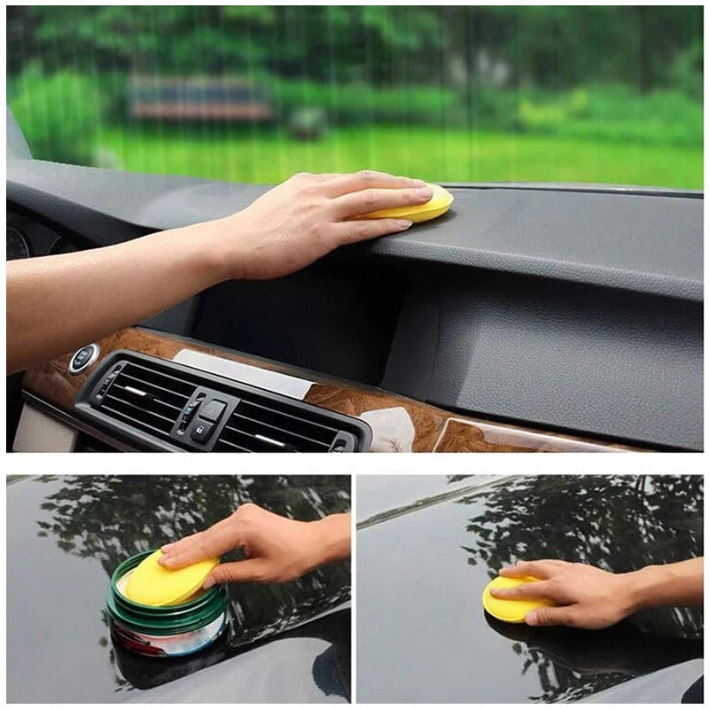 Wax Applicator Pad - 12 قطعة من إسفنجات التلميع والتشميع