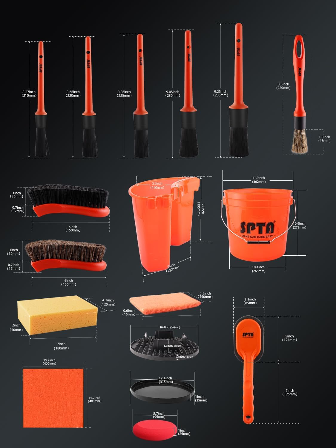 مجموعة غسيل السيارات SPTA المك - مراجعة Interior Detailing Kit وسعره